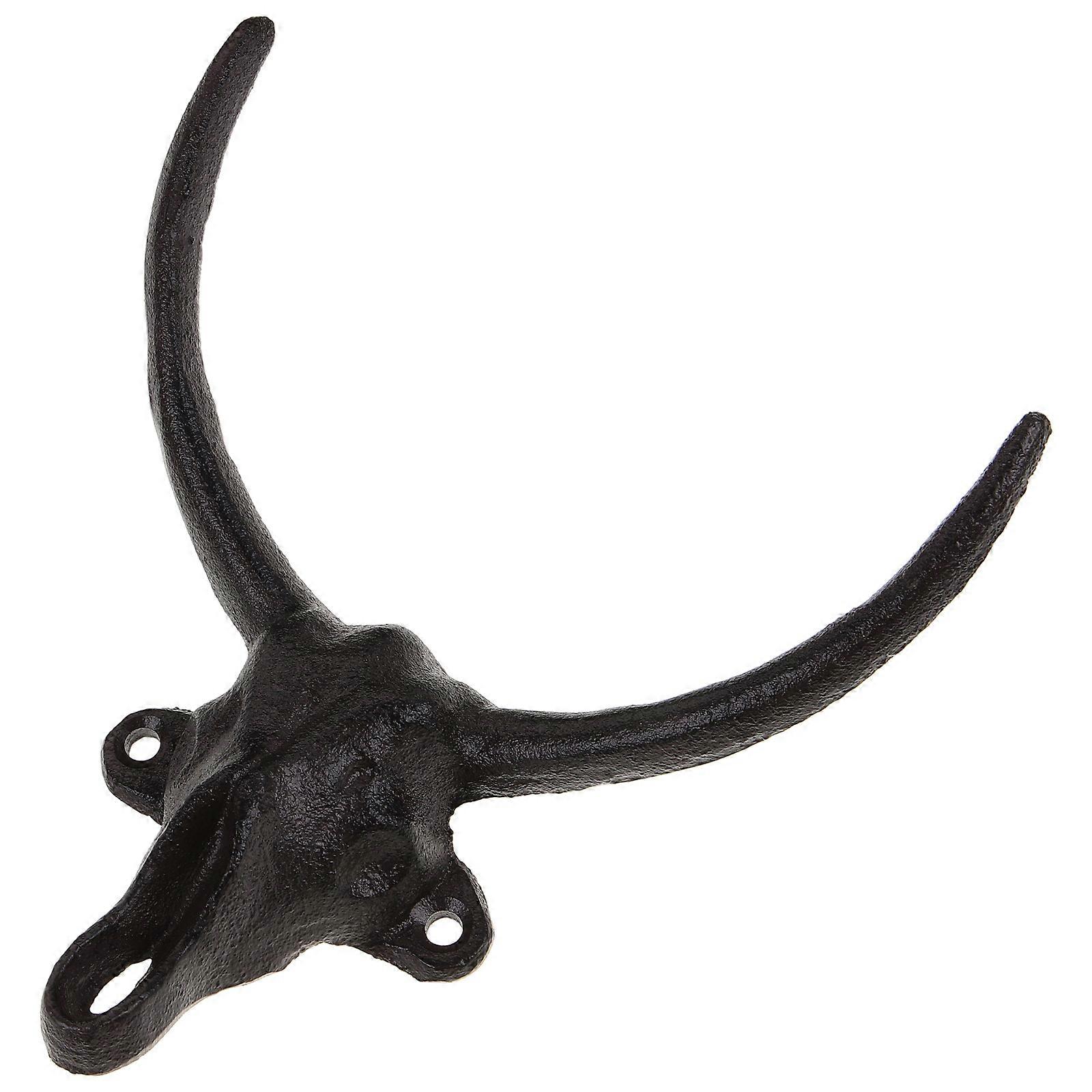 Creative Wall Hooks Bull Horn Hook Rustic Style Clothing Hook For Bedroom 1Pcs