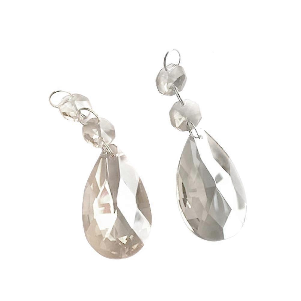 Beautiful Crystal Pendants Clear Teardrop Hanging Crystals For Chandeliers Special Events Rock Crystal Quartz 20Pack