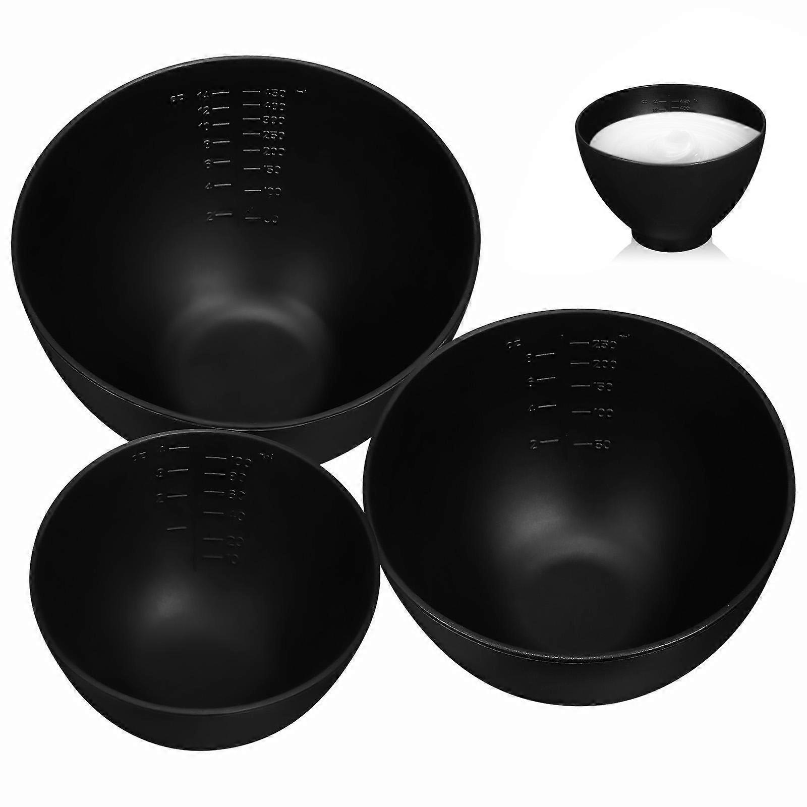 3pcs Silicone Facial Mask Mixing Bowls Durable DIY Skincare Bowls with Wide Mouth and Deep Design for Home and Salon Use Smooth Surface
