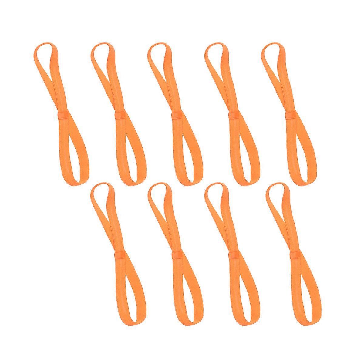 Yoga Sports Headbands Elastic Stretch Headbands Sweat Prevention Non-Slip Comfortable Running 9Pcs Orange Yellow 7.9X0.4X0.2in