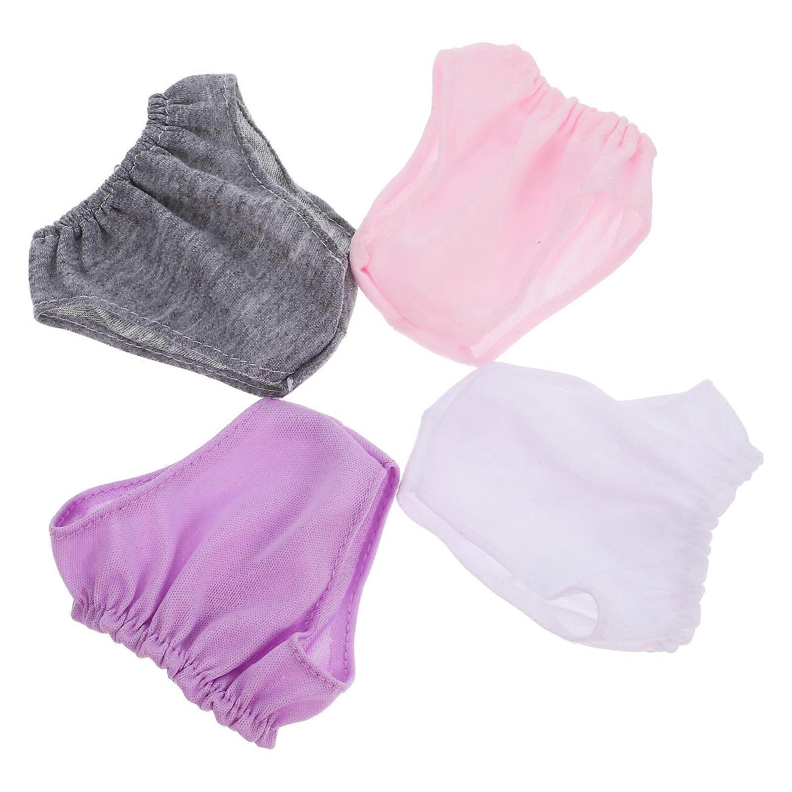 4pcs Soft Reusable Doll Diapers and Accessories for Playtime and Birthdays