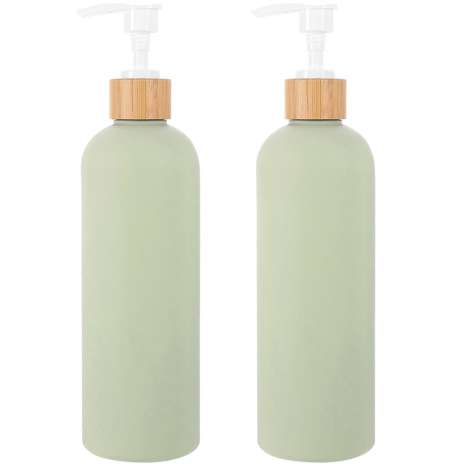 2pcs Refillable Lotion Dispenser Bottles with Pump – Empty Soap, Shampoo & Shower Gel Containers for Bathroom & Kitchen – Portable & Reusable Liquid