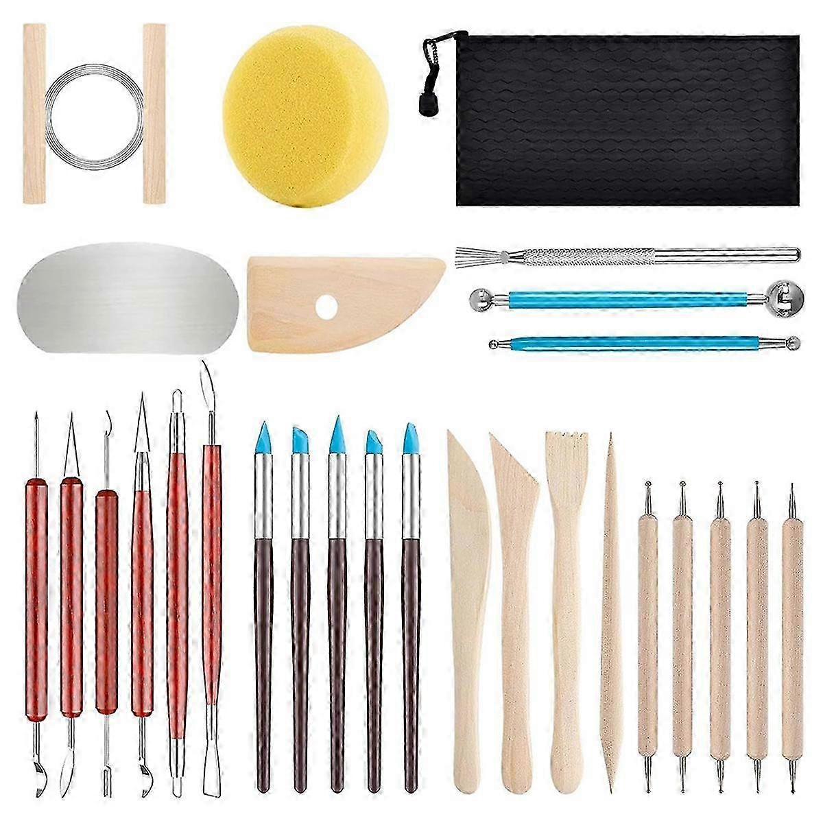 Clay Tools Kit,28 PCS Pottery Tools,Polymer Clay Tools hwy