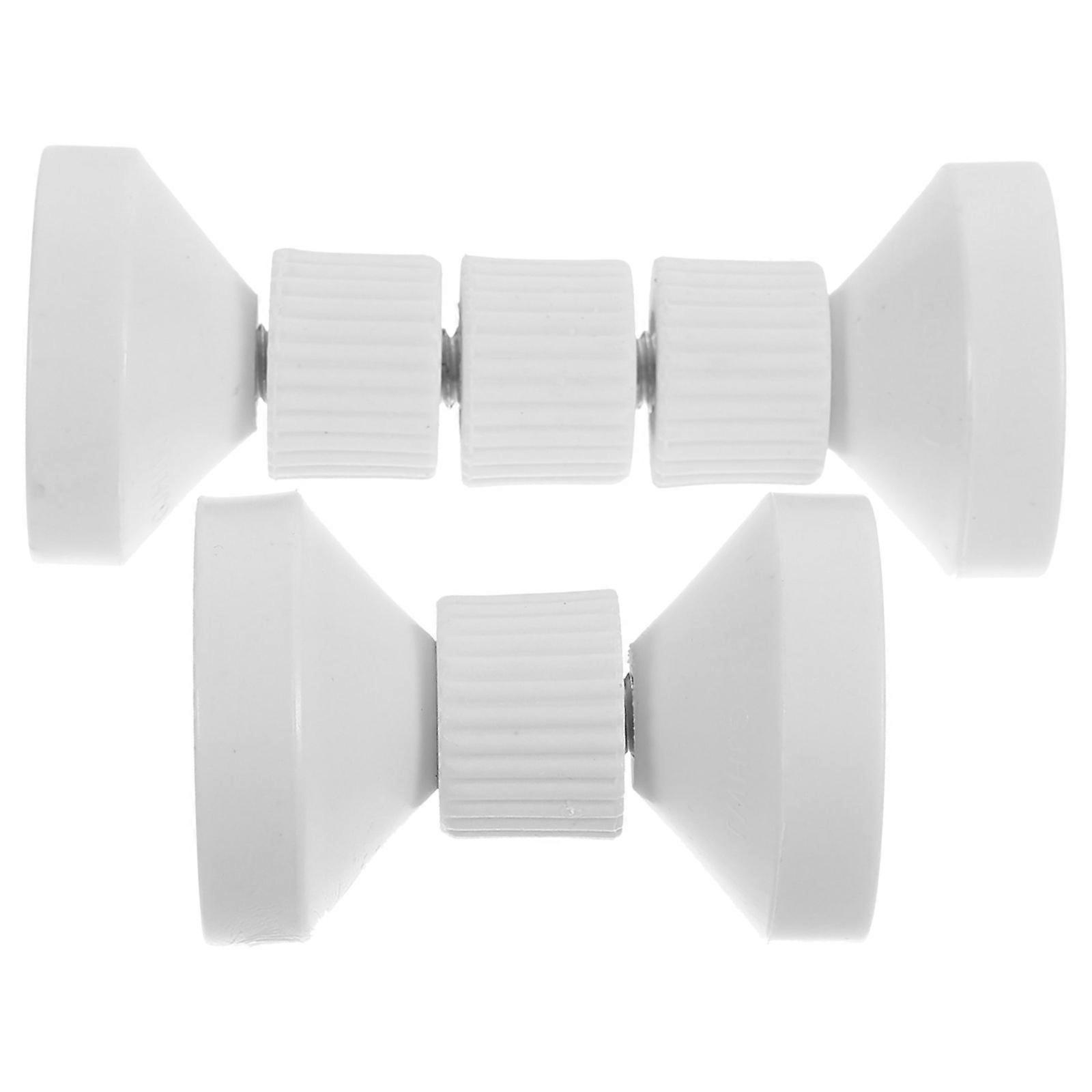 Adjustable Bed Frame Stabilizer Shake Tool Threaded Headboard Stoppers for Bed Cabinet Sofa Wall Support No Drill White Medium Large
