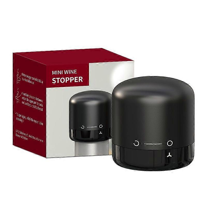 Wine Bottle Stopper, Silicone, Fits Bottles 18-19mm, Keeps Wine Fresh , Small, Black