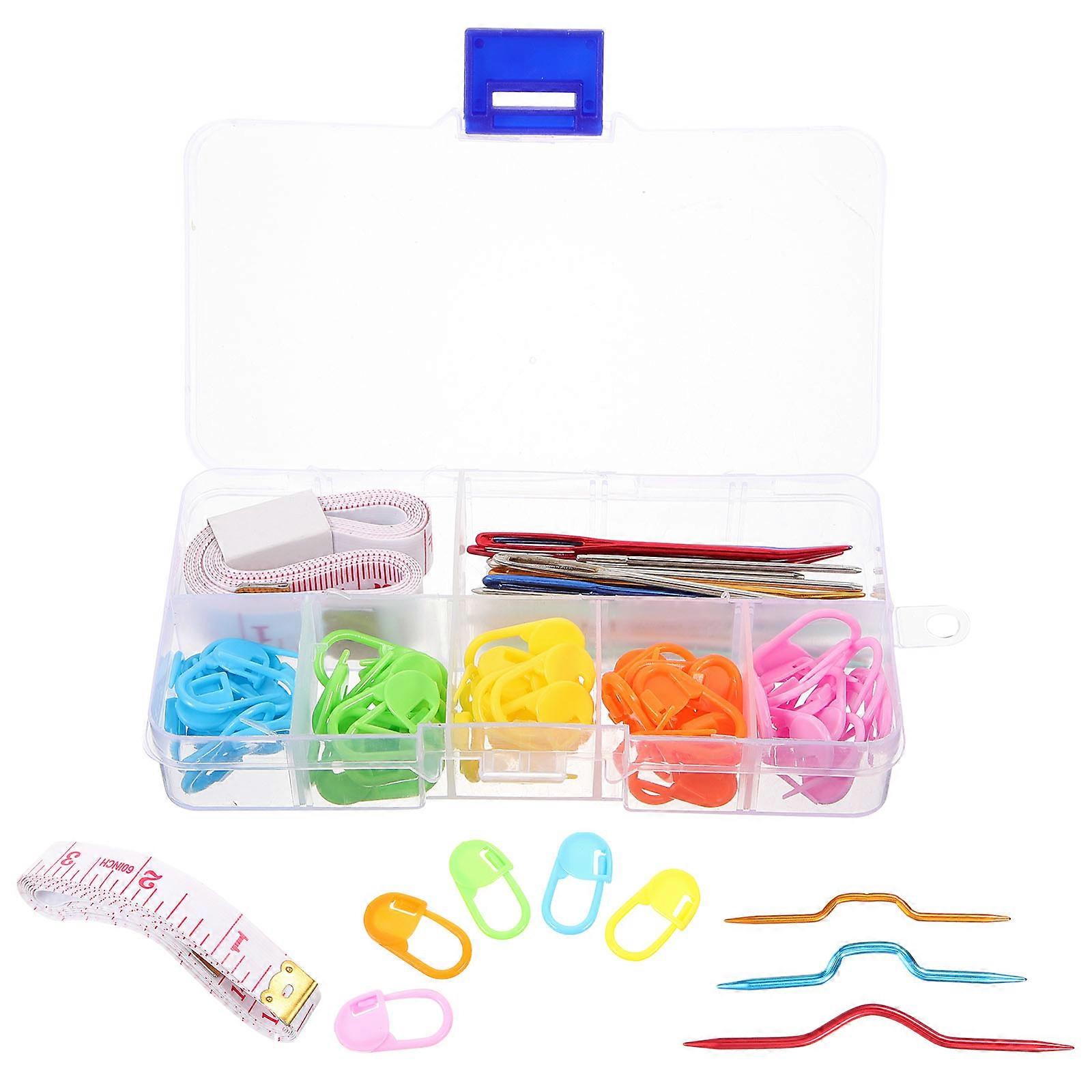 Sewing Needles Darning Needles Wool Sewing Knitting Projects Assorted Color 12.50X6.00X2.50cm Knitting 1Set