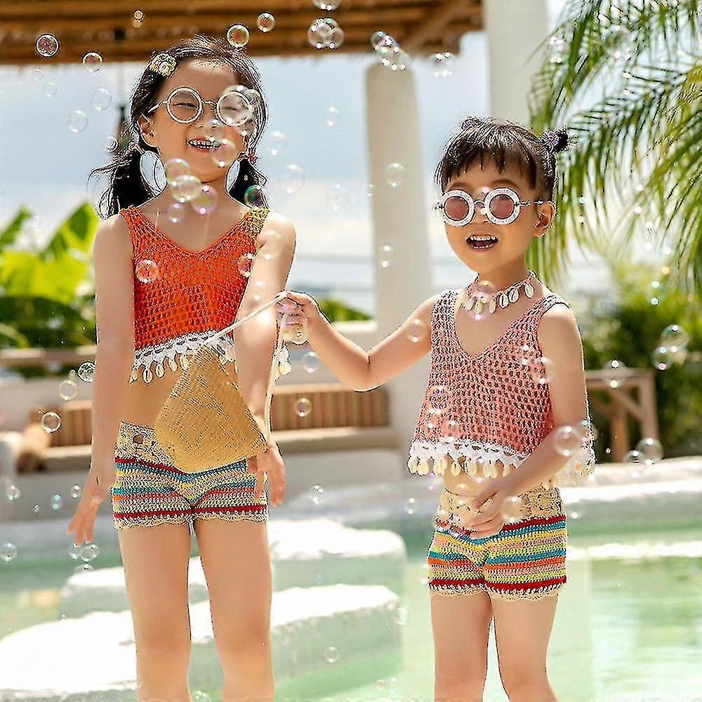 Dívčí háčkované bikiny Plavky Set