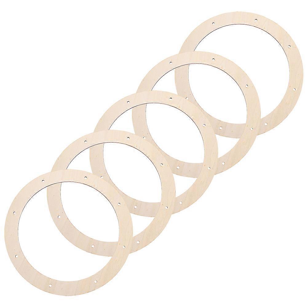 5pcs Wooden Wreath Frames for DIY Crafts, Smooth Surface, Ideal for Holiday Home Decor and Wedding Centerpieces