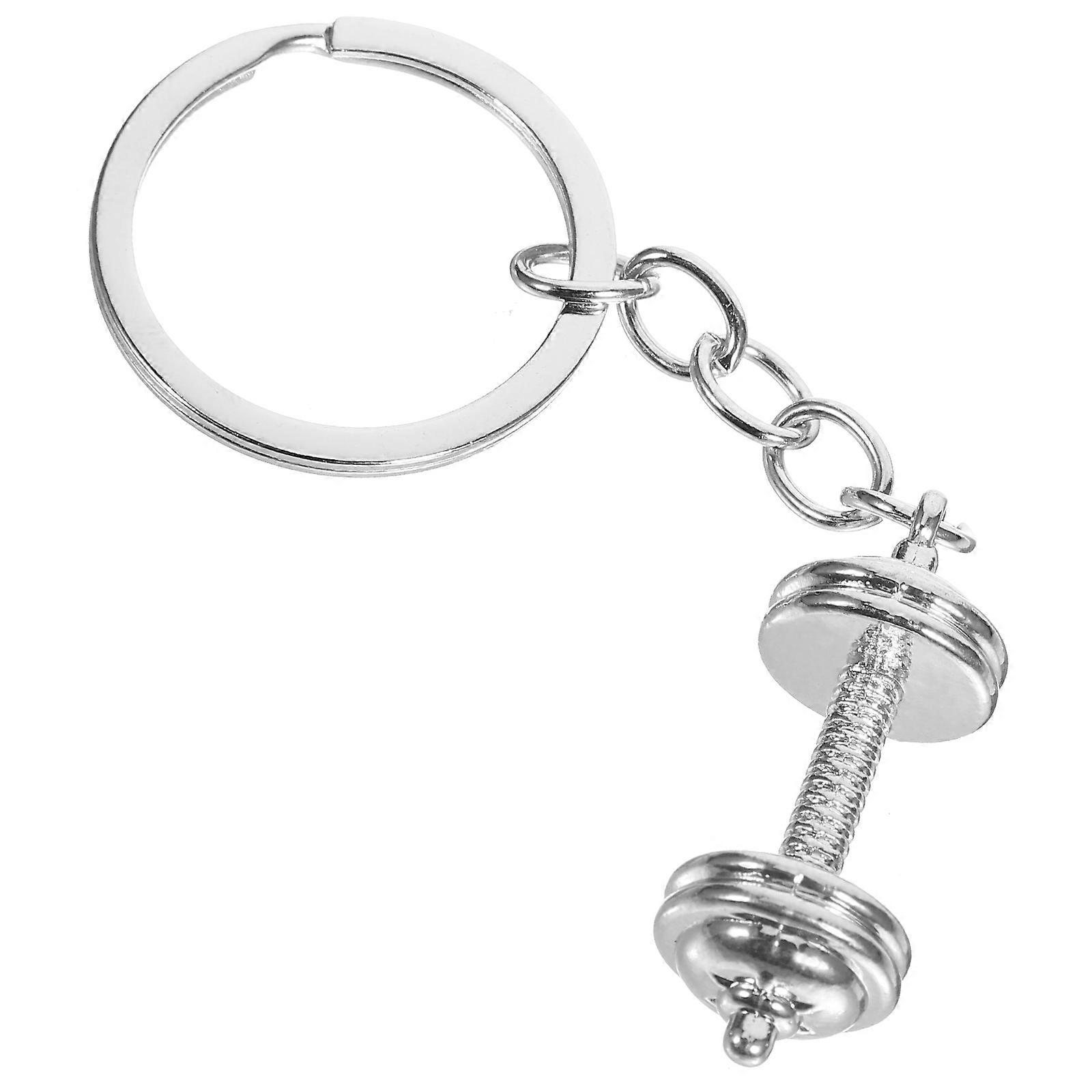 Dumbbell Keychain Fitness Charm Creative Barbell Gym Key Ring Durable Key Ring for Bag Backpack Decor Unique Design for Gym Enthusiasts