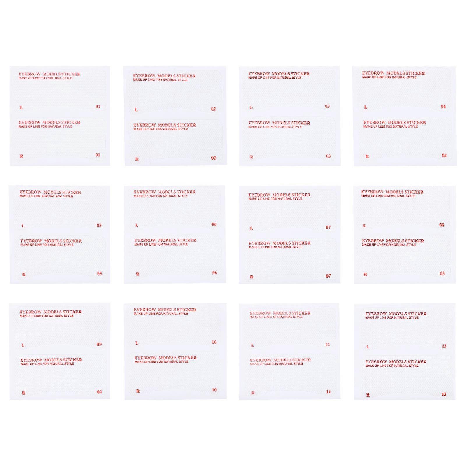 Eyebrow Shaping Stencil Non Woven Fabrics For Women Daily Life Various Styles 72Set