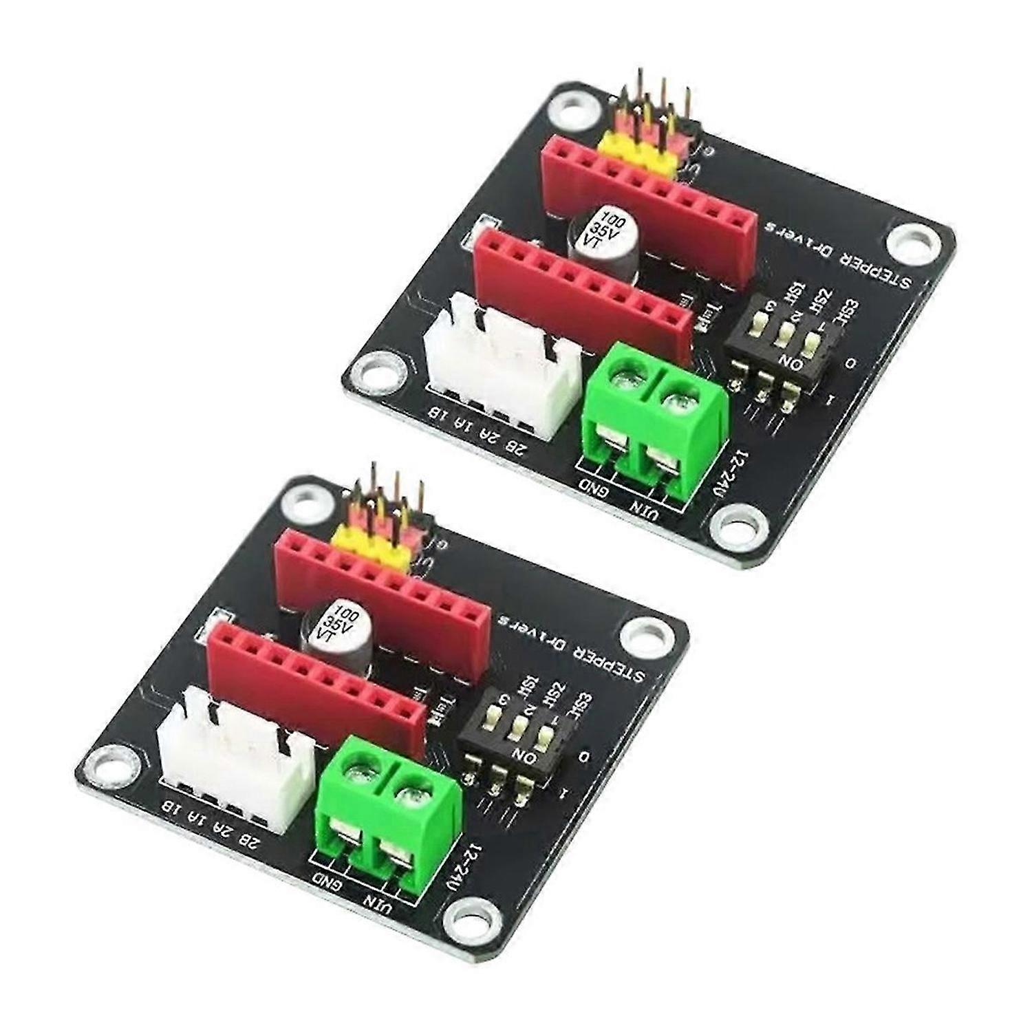 2Pcs DRV8825 A4988 3D Printer 42 Stepper Motor Driver Controller Expansion Module for Arduin R3 Ramp