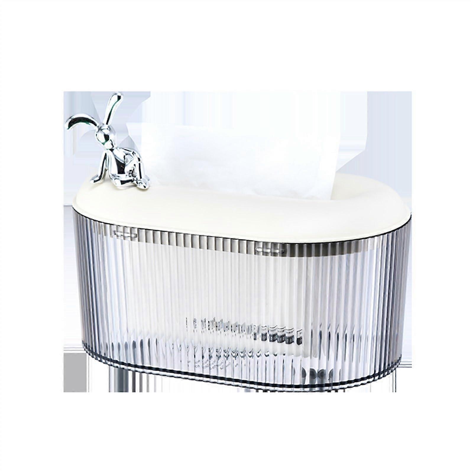 Tissue Box Holder Spring Paper Towel Box, Desktop Towel Drawer, Coffee Table Decoration, Creative Household Paper Drawer Tissue Box Holder (Color: A)