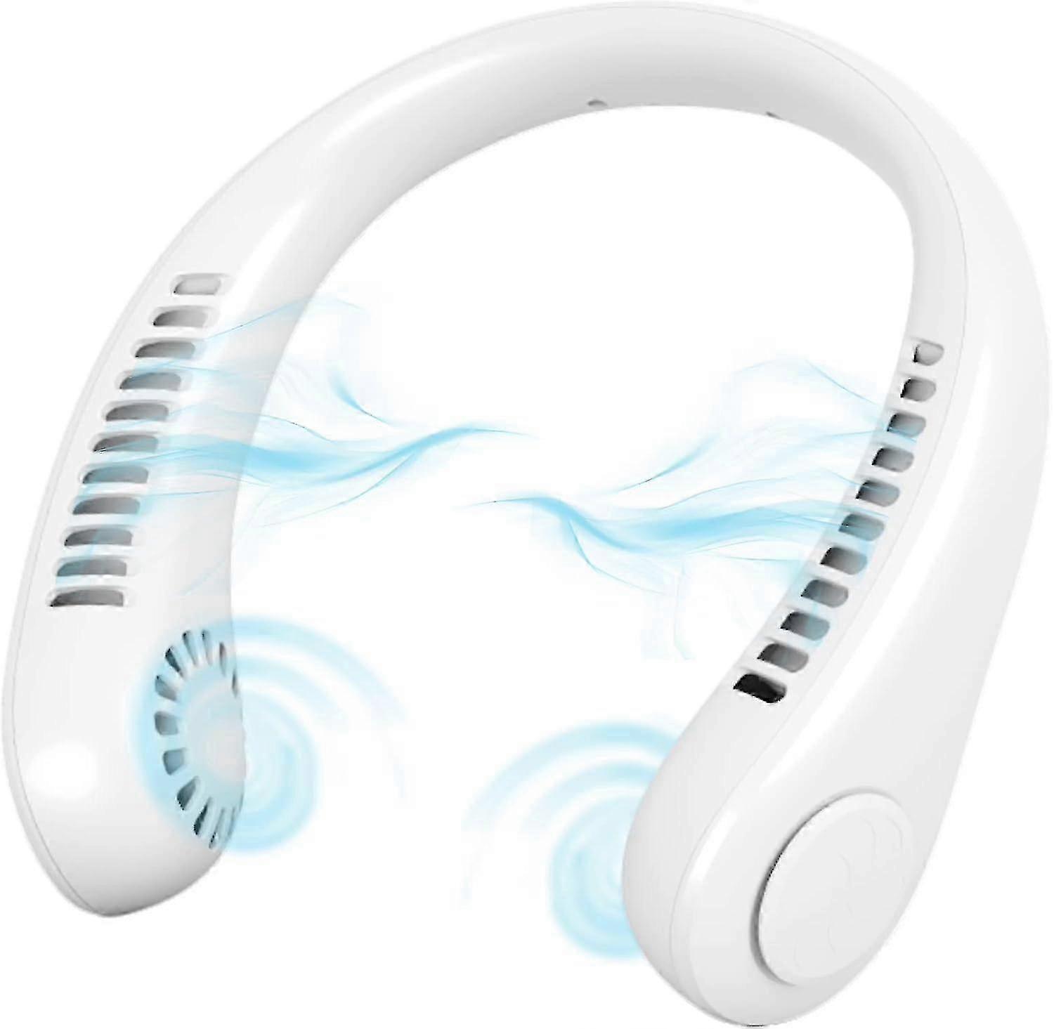 Mini ventola da collo portatile, flusso d'aria USB senza lama a 360 gradi, ventola di raffreddamento estiva