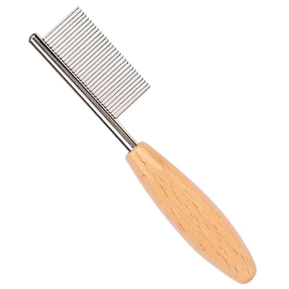 Cat grooming comb, compact detangling comb with rounded needles, effortlessly removes loose hair, knots, and dirt for sensitive pet skin.
