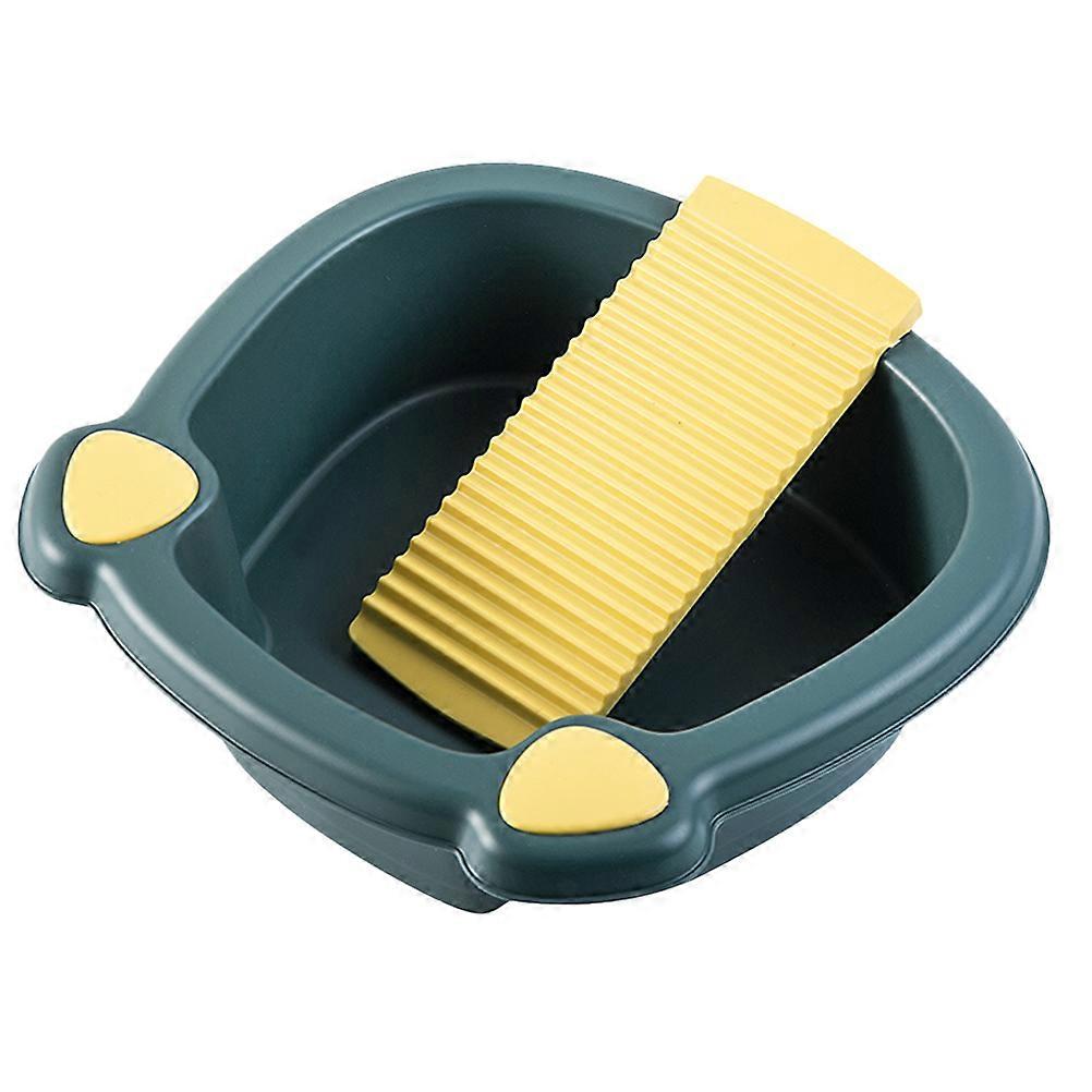 1 Set Washboard Basin for Hand Washing Delicate Clothes and Small Items