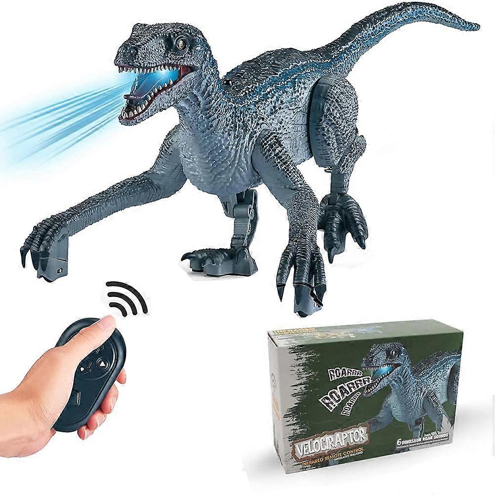 Remote Control for Boys 360 Degree Rotatable Electric Walking Dinosaur Toy with Roaring Sound Shaking Head and Tail Electronic Toys