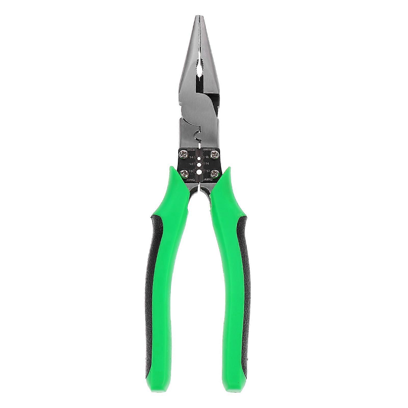 Multi-Function Wire Stripping Plier For Electricians Green 24.5X5X0.6CM Wire Cutting 1Pack