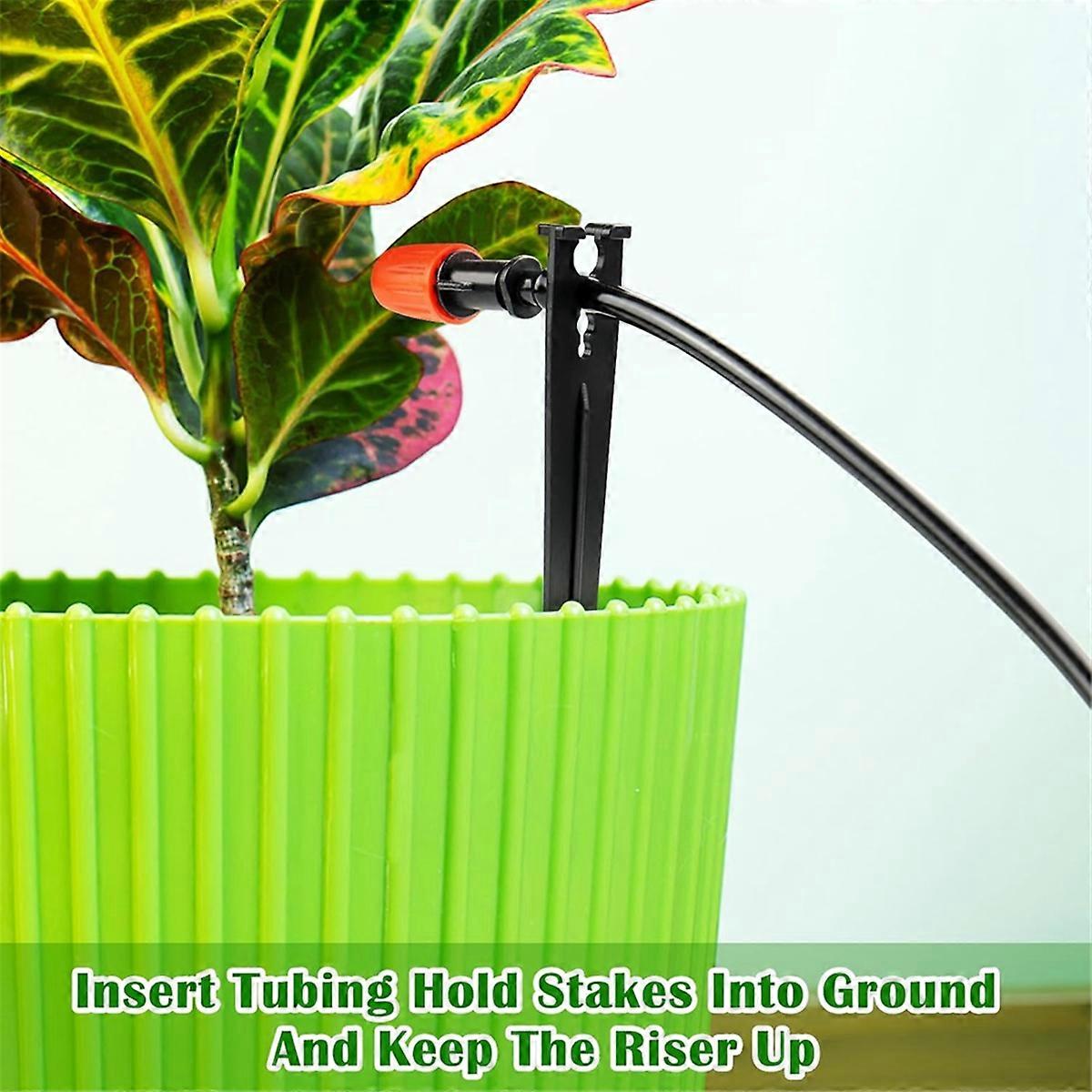 100 pcs Drip Irrigation Support Stakes for 1/4 Inch Tubing