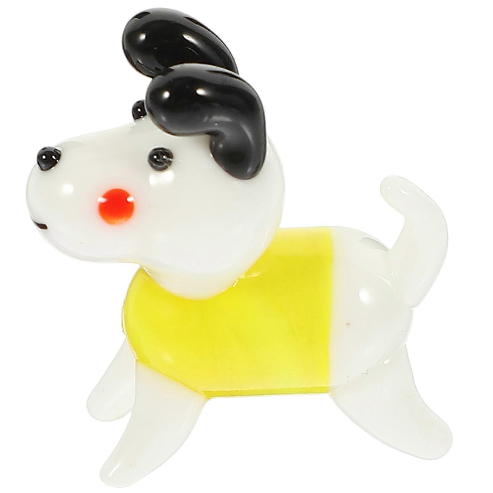 ガラス犬の装飾像デスクトップ装飾リビングルームオフィスワインキャビネットのためのユニークな子犬の置物の装飾活気のあるデザインコンパクトサイズ