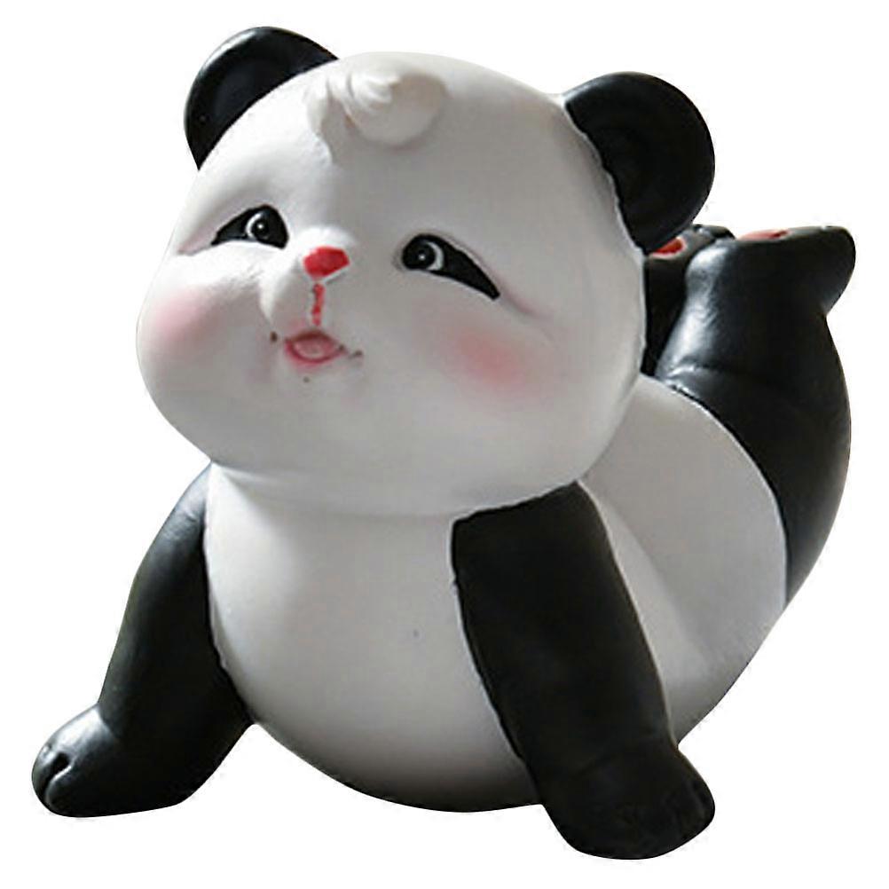 Mini Resin Figures Panda Figurine Multi Color For Garden Ornament 1Pcs