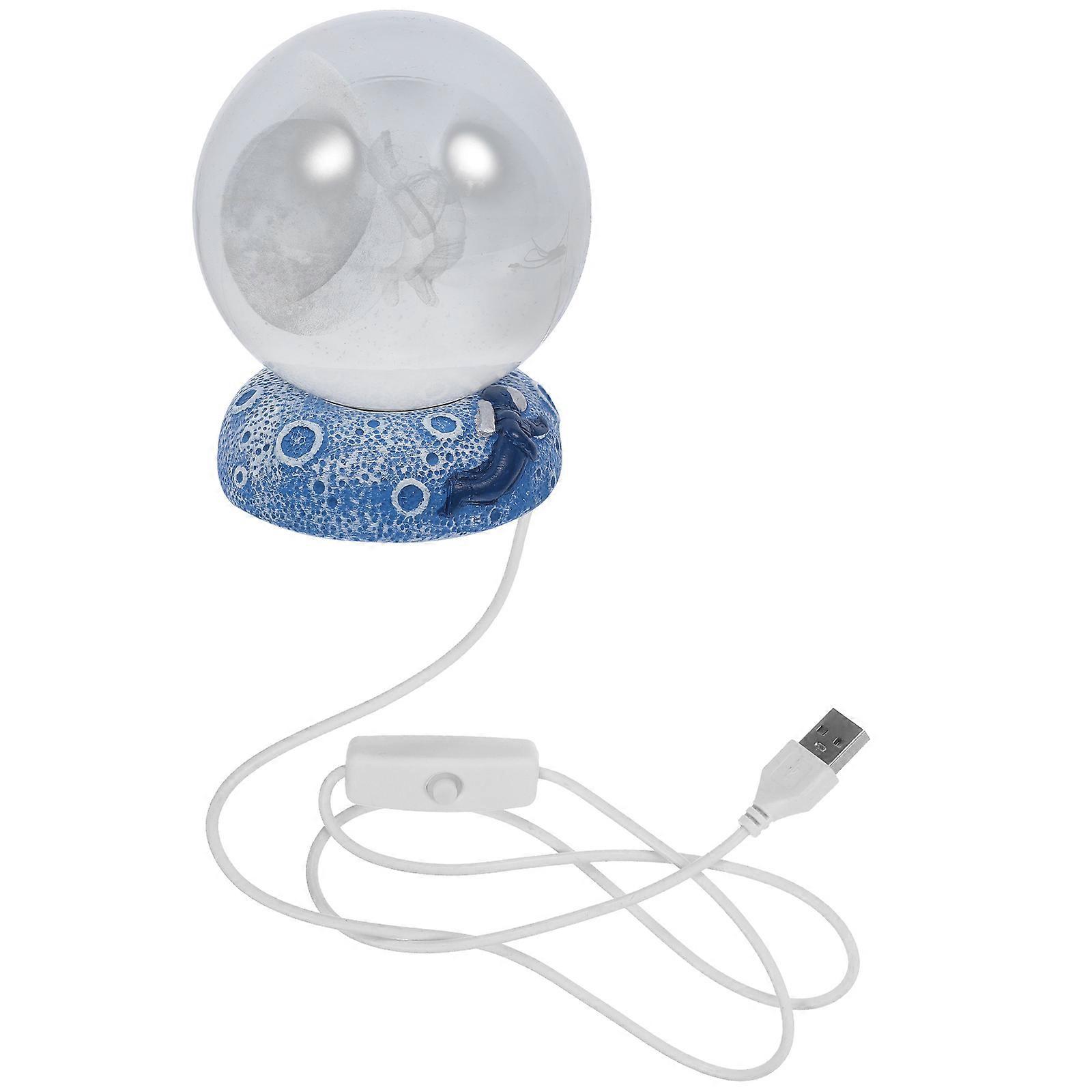 Crystal Table Lantern Usb Powered Ball Night Lamp Romantic Light 10X8X8CM 3D Internal 1Pack