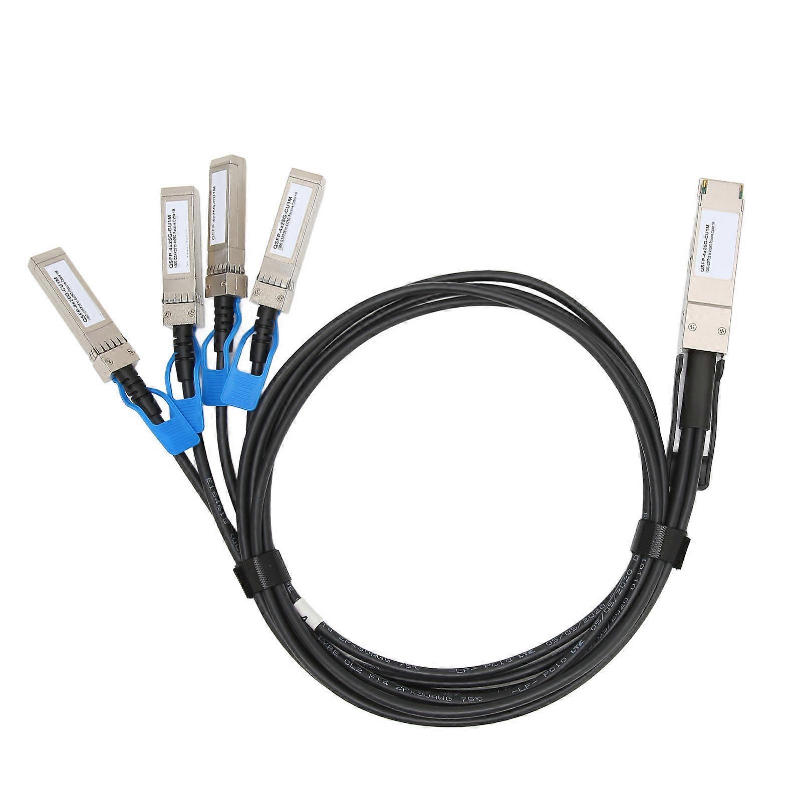 DAC 1 Meter Transmission Distance QSFP28 to 4 SFP28 100G Speed Direct Attach Cable for Big Data Device