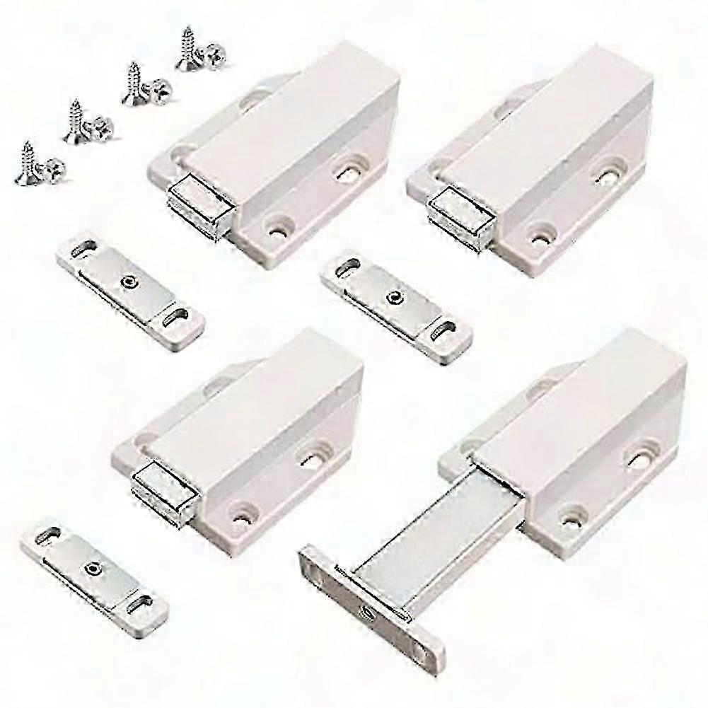 4 Pack Magnetic Push Latch for Cabinet and Large Doors