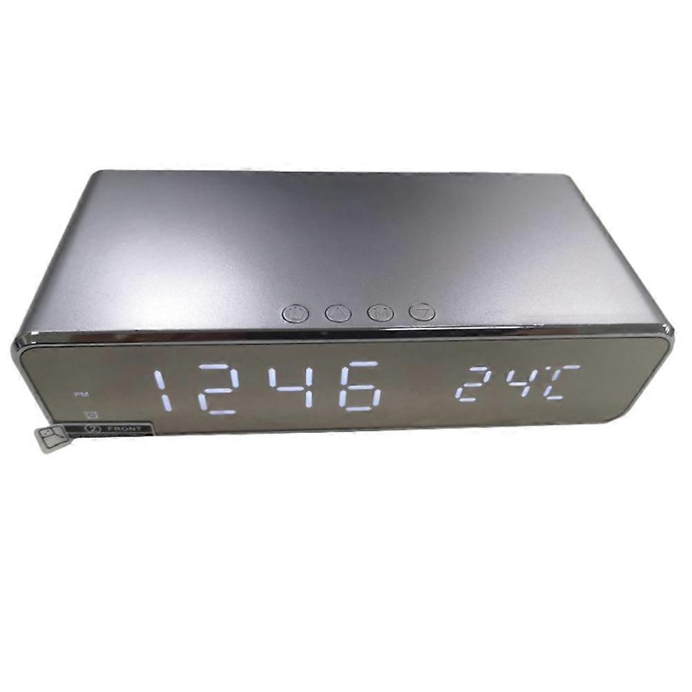Bedside Alarm Clock Wireless Charger Alarm Clock For Tech Users With Date And Time Display Function 1Pcs