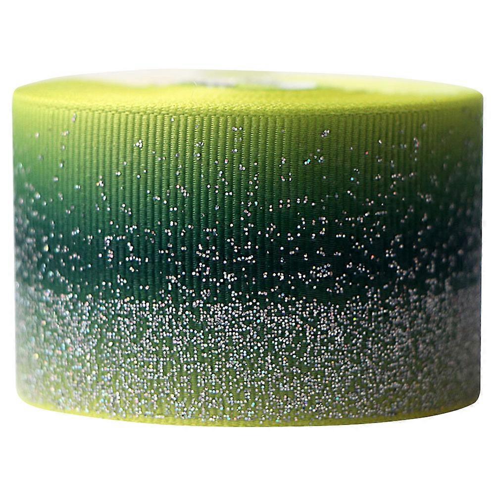 Present Wrapping Ribbon Polyester Grosgrain Gradient Design Green 38mm X 450cm present Wrap 1Pack