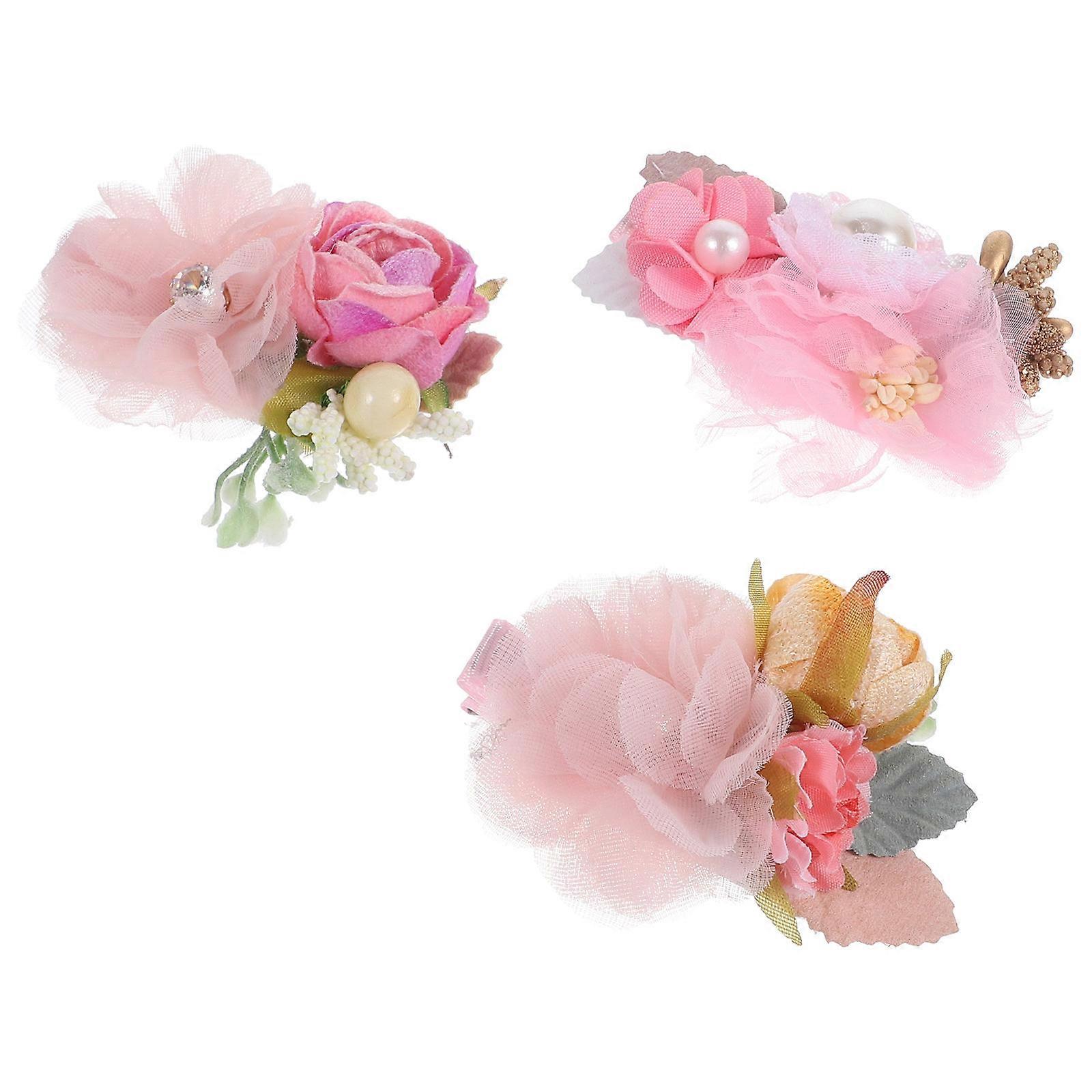 Floral Hair Clips Set for Women – Decorative Hair Accessories for Weddings, Bridal Showers & Special Occasions – Charming Artificial Flower Design
