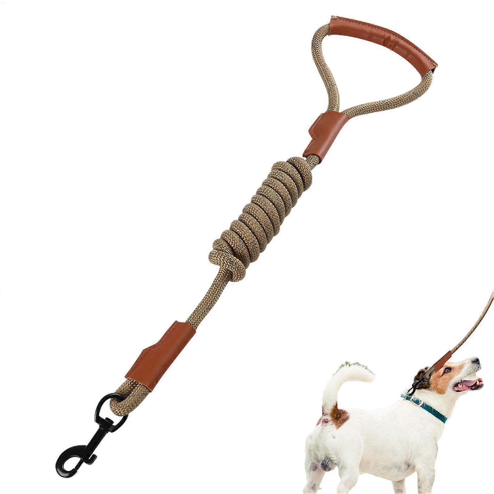 Dog Leash Adjustable Pull Leash for HeavyDuty Work Sturdy Leather Leash for Medium and Large Dogs, Brown