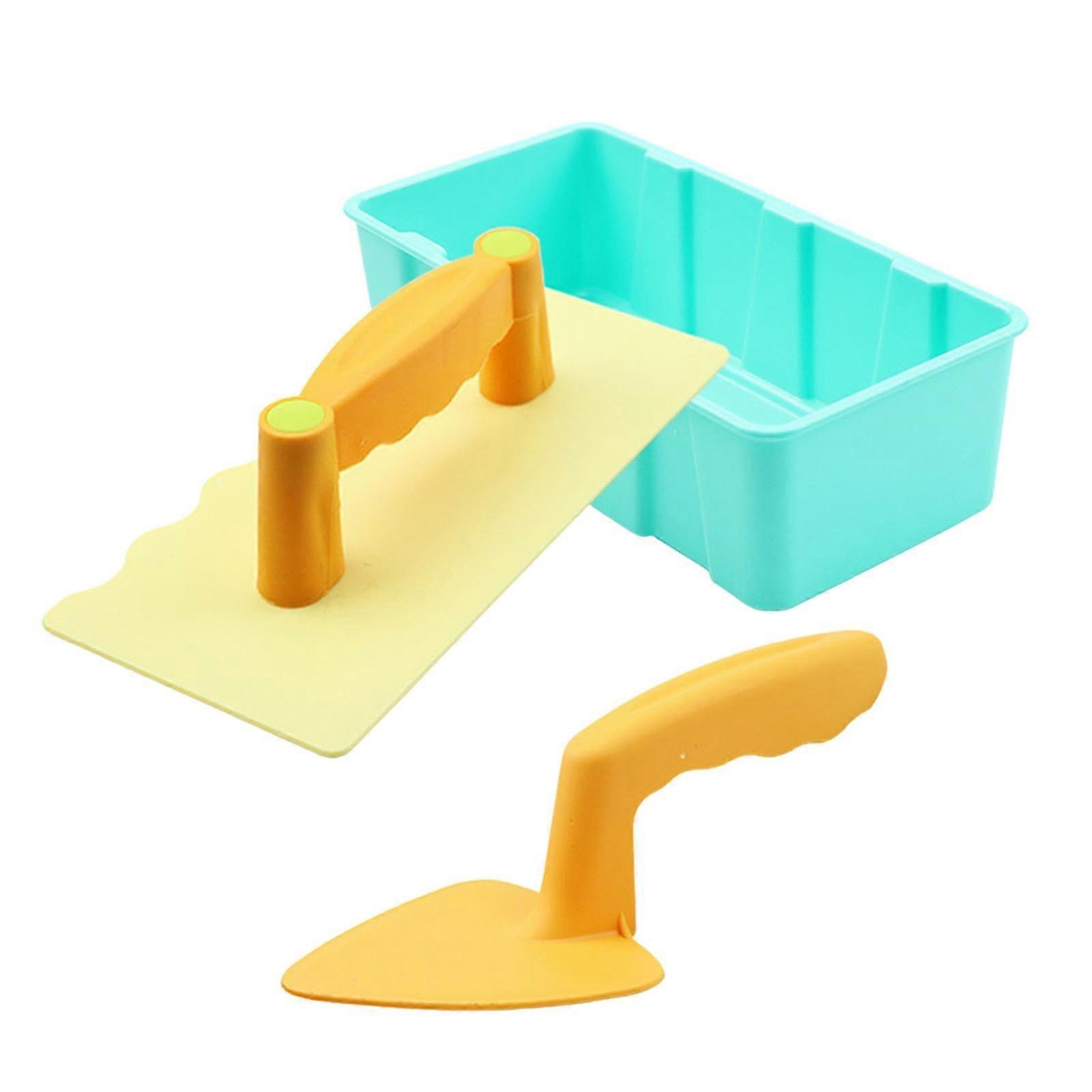 Snow Brick Maker Set For Snow And Sand - Plastic Molds, Trowel Included, Building Toy For Kids, Assorted Colors
