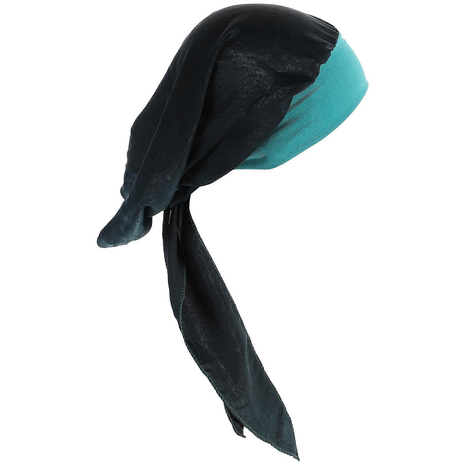 Printed Turban Cap Dark Blue Head Coverage present For Women 1Pack