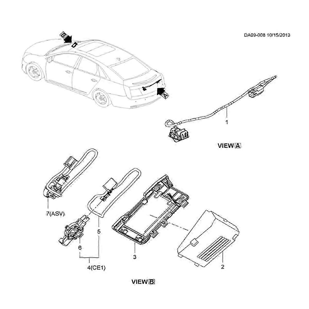 Car Rear View Backup Parking Assist Camera Compatible with XTS - High-Quality Reverse Image Sensor