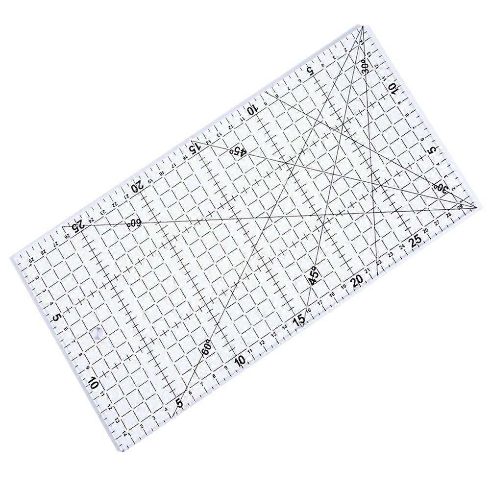 Transparent Acrylic Ruler for Sewing with Accurate Scale and Thin Lines Ideal for Cutting Fabric 15x30cm
