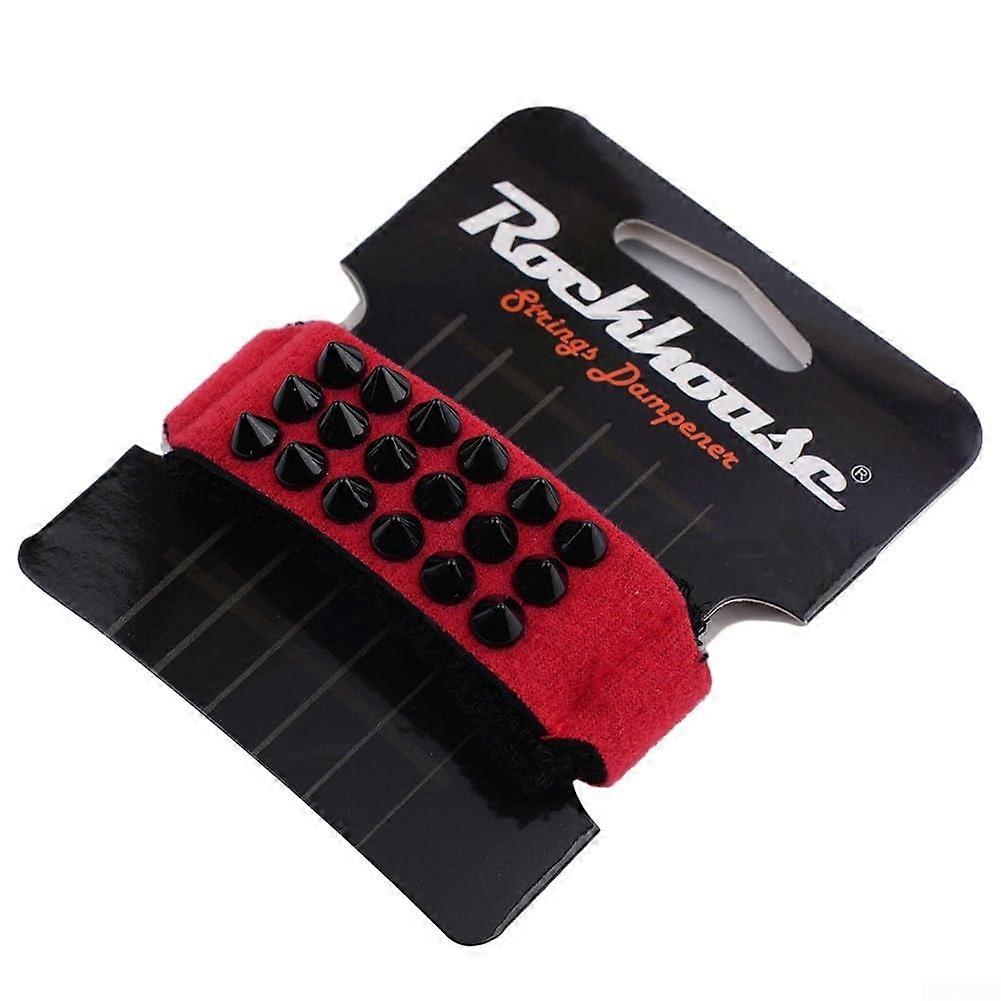 Adjustable 7 String Guitar Bass Fingerboard Mute for Noise Reduction and String Control (Red)