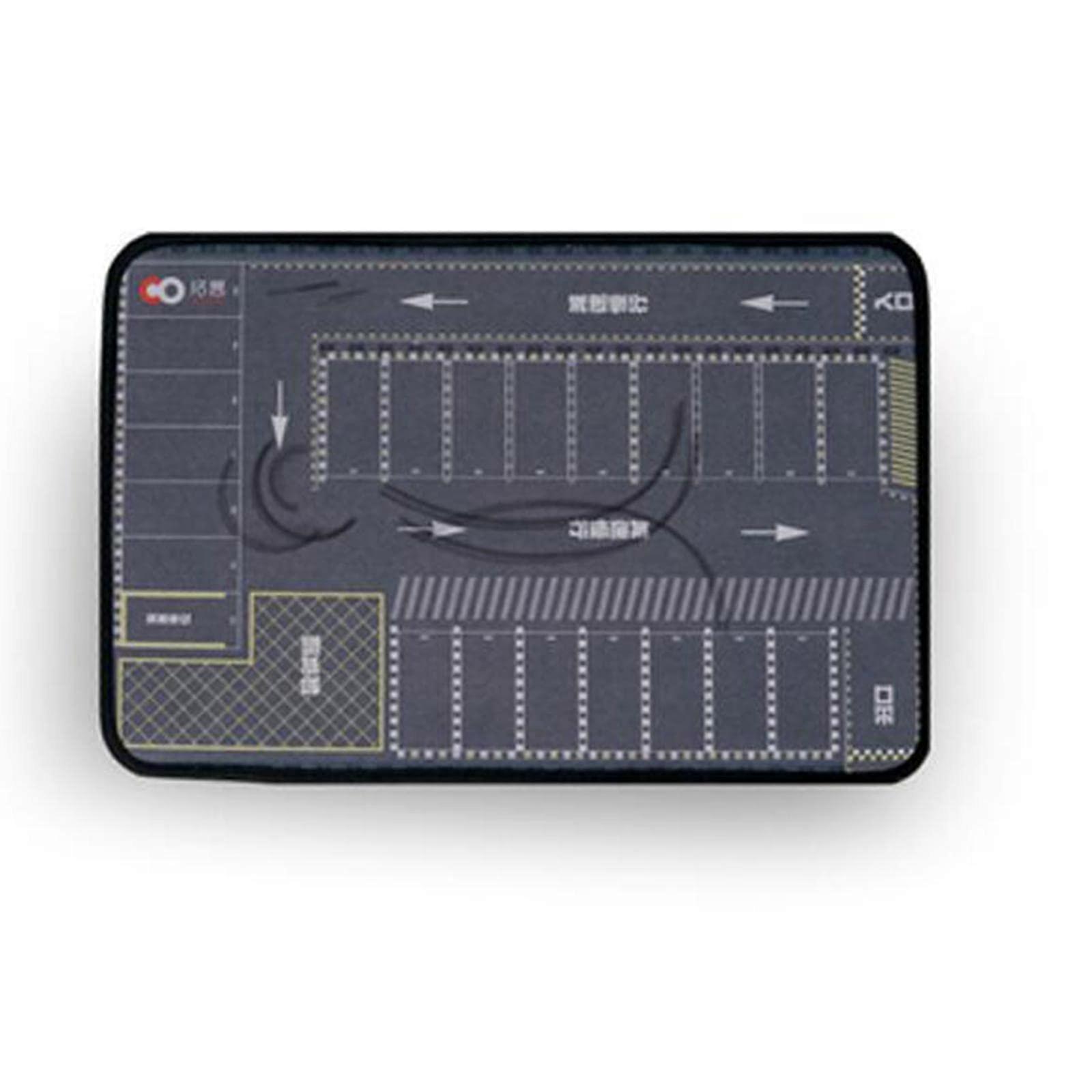 Scale 1:64 Parking Lot Mouse Pad, Car Scene Mat for DieCast Car Model Layout, Round Corner Mat