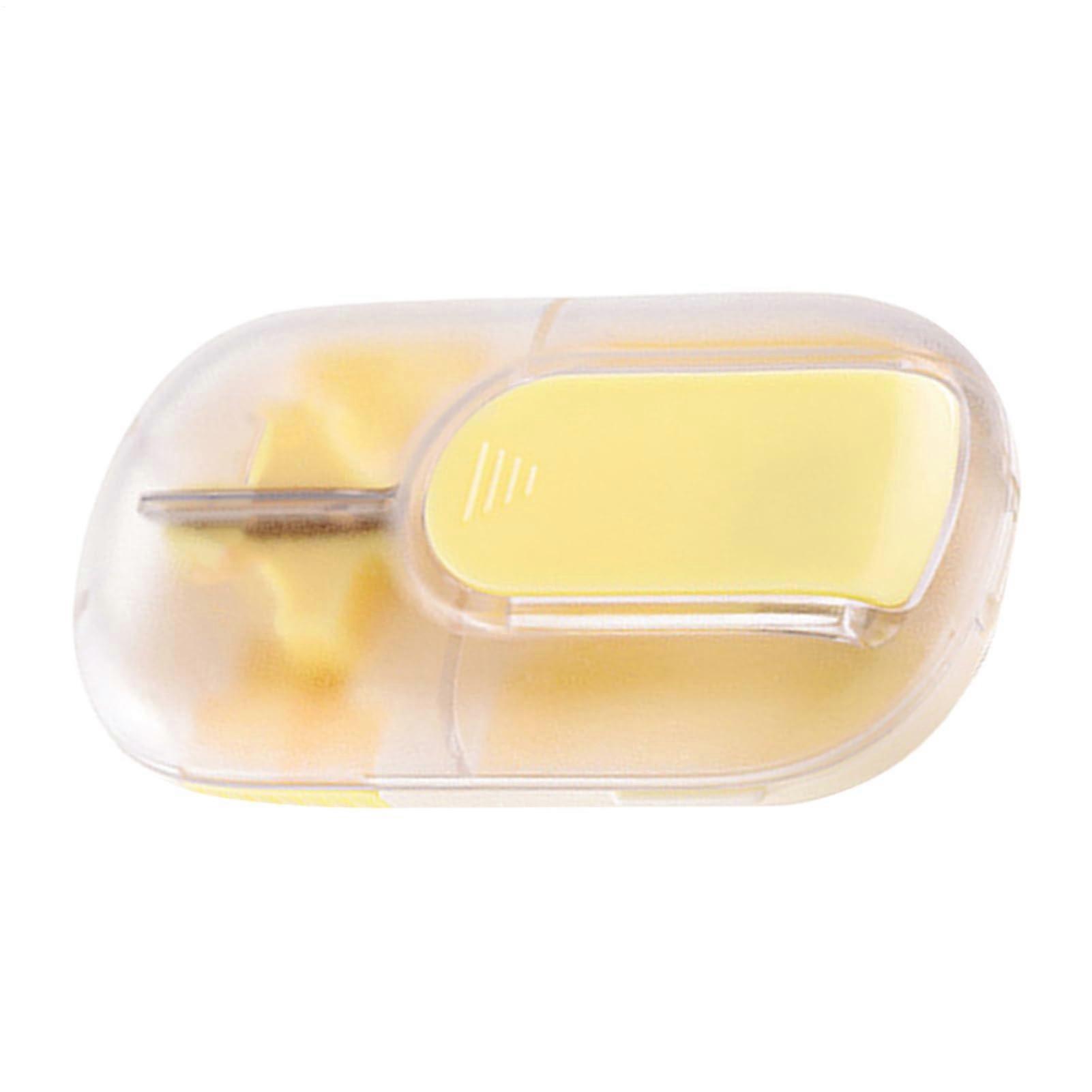 Portable medicine box, multipurpose tablet storage for daily use, yellow