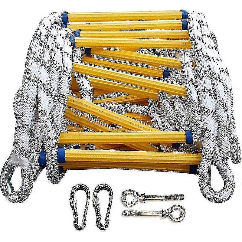 5m سلم الهروب من الحريق ، سلم حبل الهروب من الحريق مقاومة للهب في حالات الطوارئ السلامة من الحرائق إخلاء Ladde