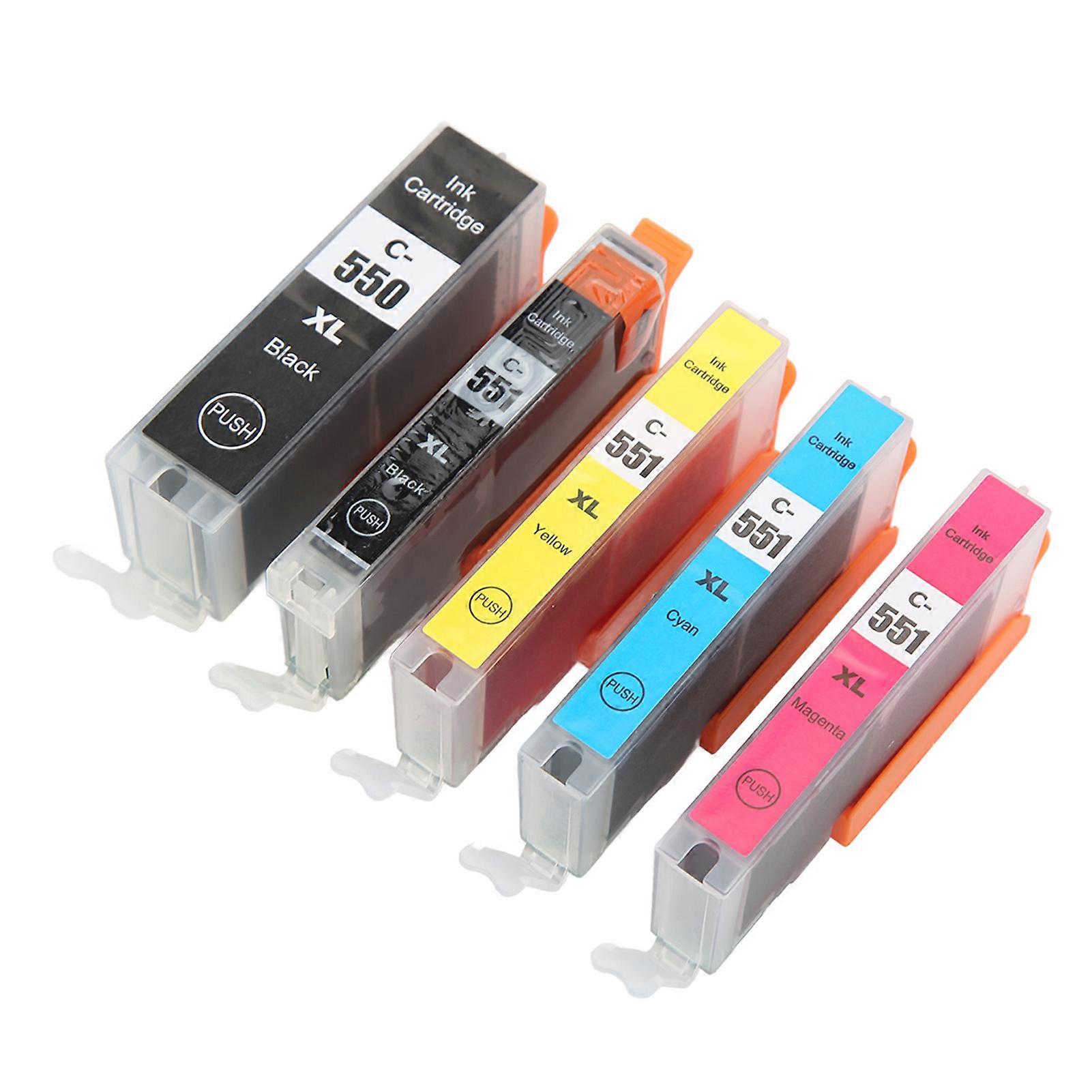 Printer Ink Cartridge Set No Fading Accurate Ink Cartridge Replacement for PIXMA IP8750 BK BK C M Y 5 Colors