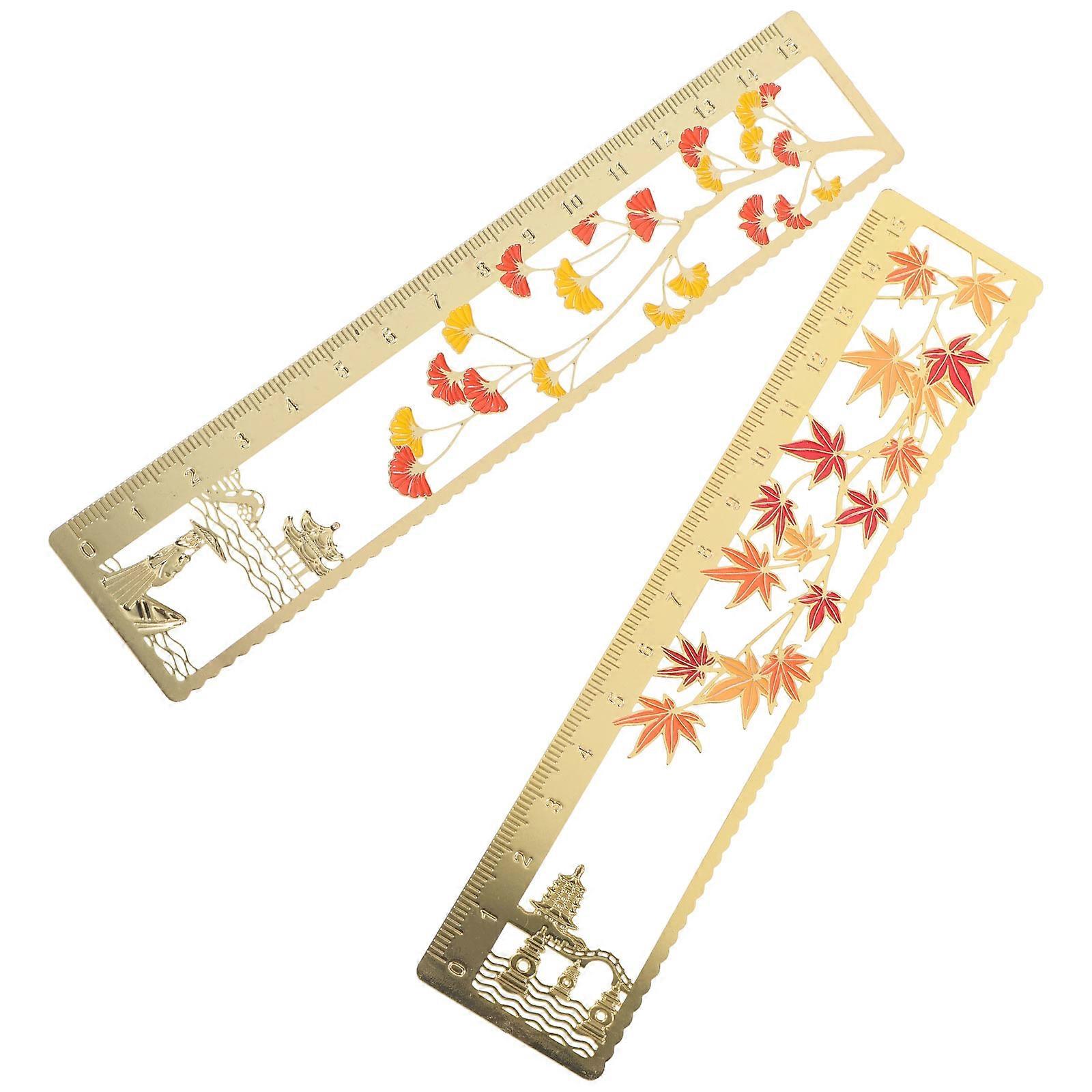 2Pcs Metal Bookmark Set Creative Gifts for School Use Assorted Color Lightweight and