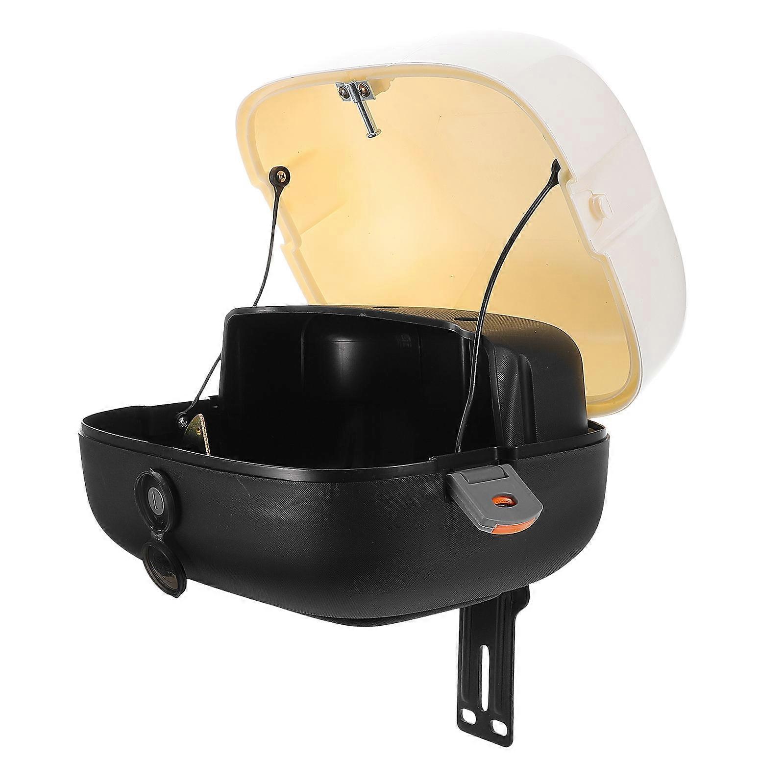 Motorcycle Tail Box with Backrest, Electric Bike Storage for Scooter Bicycle, Easy Installation, Universal Fit for Various Models