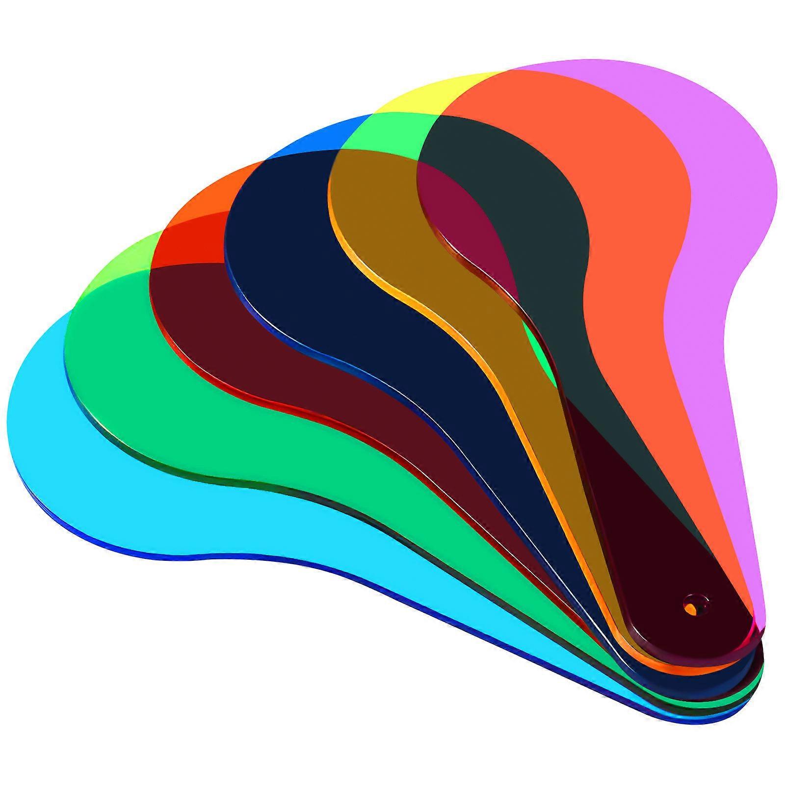 Color Filtering Paddles Kids Science Experiment Kit Primary Colors Optical Aid Educational Use 6Pcs