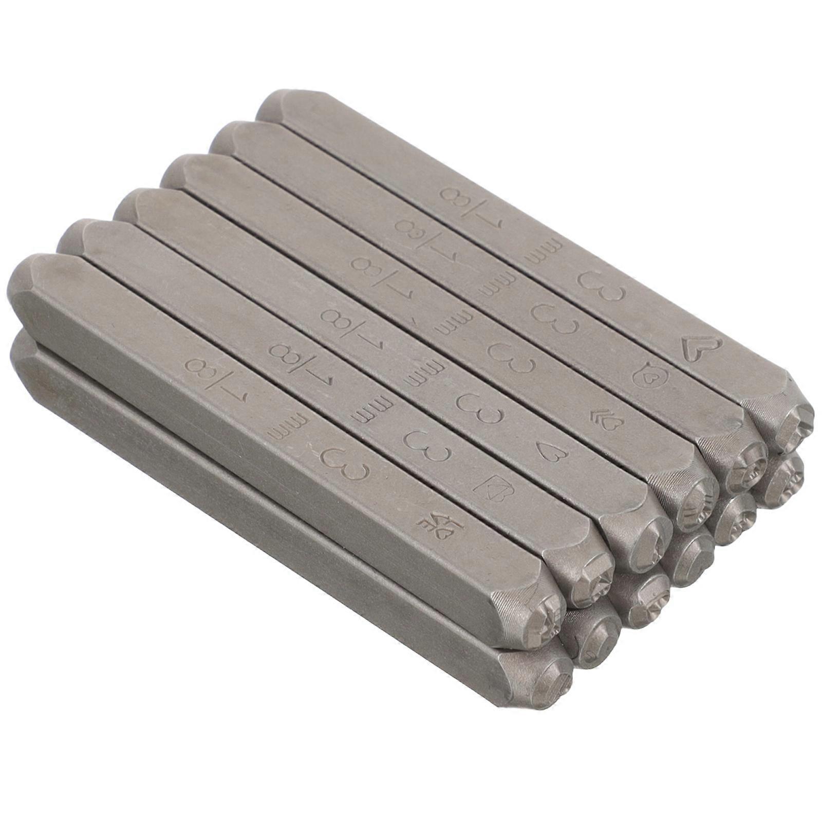 12 قطعة ختم حرفي على شكل قلب ، لكمات فولاذية متينة لصنع المجوهرات ومشاريع DIY - تشمل علبة تخزين