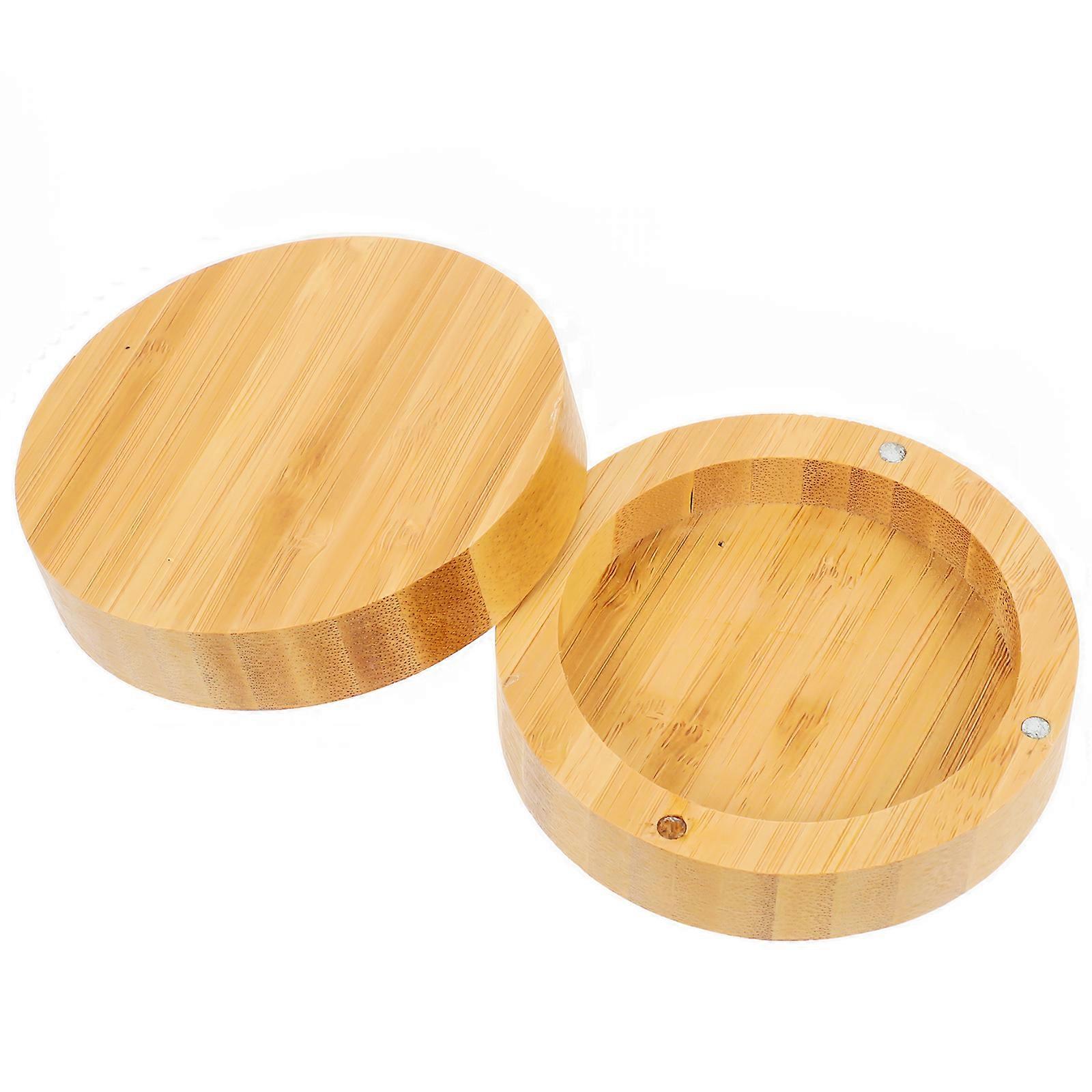 Salt And Sugar Bamboo Container Rectangular Shape Bartending Tool Convenient And Practical 1Pcs