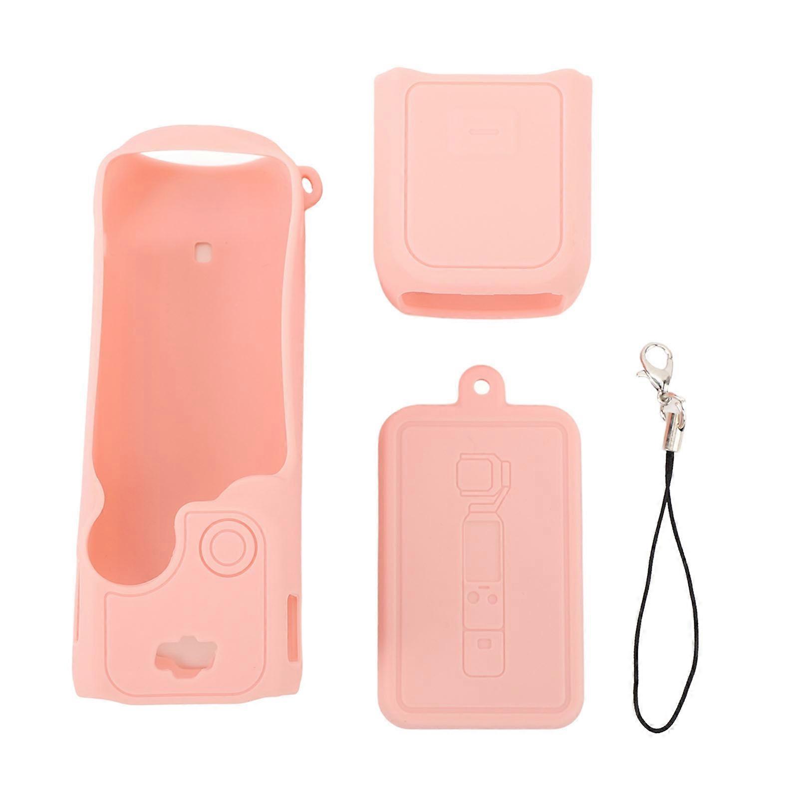 Silicone Case For Osmo Pocket 3 Dustproof Scratchproof Washable Action Camera Protective Cover Pink