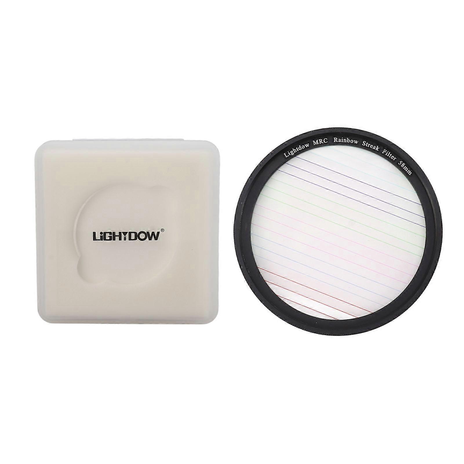 Colorful Streak Star Filter Micro SLR Camera Dot to Line Filters Special Effects Camera Filters for Night Scenes 58mm