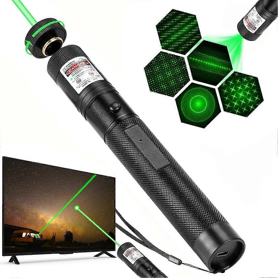 2025 Newest High Power Green Laser Pointer, Visible Long Beam, USB Rechargeable
