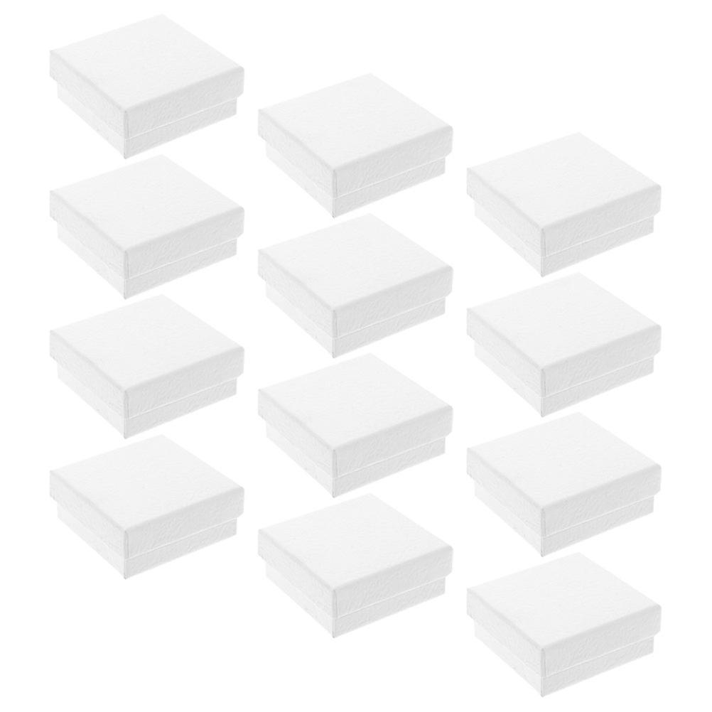 12pcs Jewelry Storage Boxes, Multi Use Paper Cases with Soft Sponge Cushion for Rings, Necklaces, Earrings and Bracelets – Elegant Design for