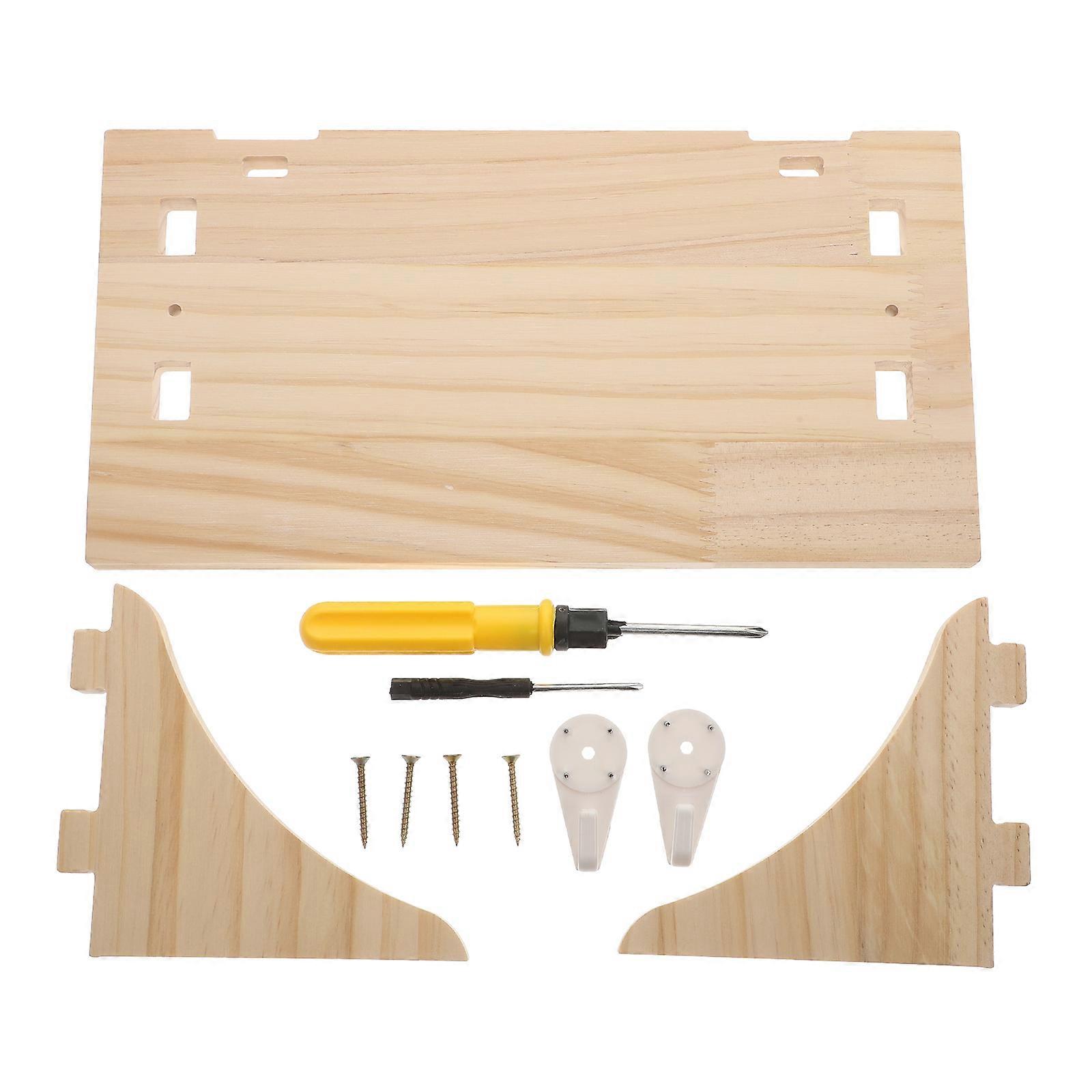 Practical Wall Mounted Storage Rack for Home Use Plastic Beige 1 Pc